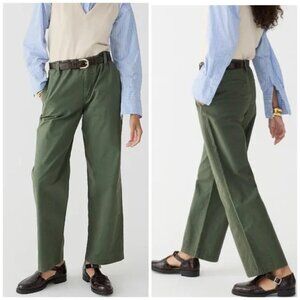 J. CREW Chino Pants Womens 30‎ Distressed Fatigue Green Sailor Heritage Chino